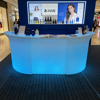 Tables de bar en plastique avec éclairage LED moderne, meubles rechargeables pour hôtels, centres commerciaux, élégantes, pour bars à cocktails, cafés, design de comptoir de bar