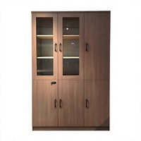 Meuble de rangement vertical en bois pour bureau, grande capacité, avec plusieurs boîtes à dossiers en verre, armoires de classement modernes avec séparateurs, personnalisation usine