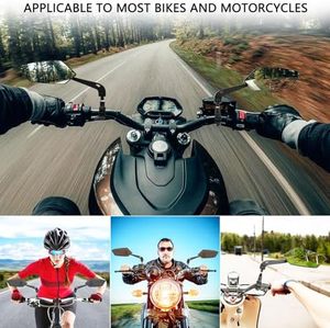 Manubrio bici specchio antigraffio ampio vetro lente Ajustable girevole sicuro retrovisore <span class=keywords><strong>bicicletta</strong></span> specchietto retrovisore accessorio moto - Product Image 6