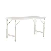 Table pliante robuste en acier inoxydable 304 avec réglage de la hauteur, conçue pour les cuisines professionnelles, sans roulettes