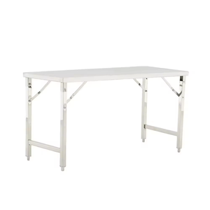 โต๊ะพับสแตนเลส 304 สำหรับงานหนัก ปรับความสูงได้ ออกแบบสำหรับครัวมืออาชีพ ไม่มีล้อ - Product Image 5