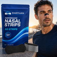 Bandes nasales personnalisées OEM, bandes nasales externes souples avec adhérence réglable, motif imprimé et emballage en boîte de vente au détail