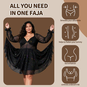 LANGQIN Wholesale Plus Size Women's Adults Sexy <b>Shapewear</b> <b>Bodysuit</b> Thin Silk Screen Printed Eco-Friendly Quick Dry Comfortable - Product Image 5
