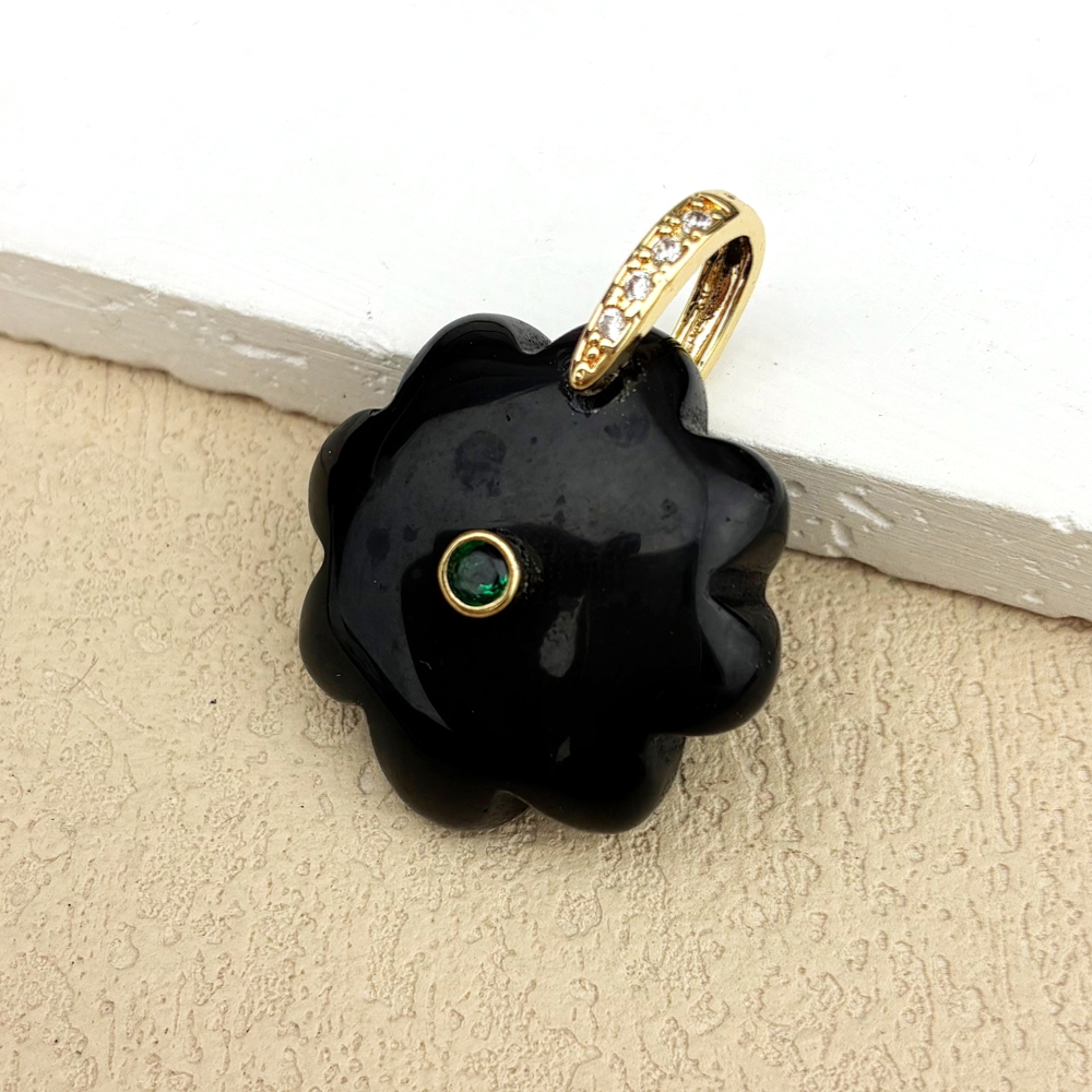 Black obsidian - gold