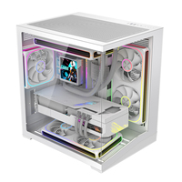 Caja de Ordenador para Juegos Ruix Iceblade 240 Blanca OEM al por Mayor, Micro-ATX ITX, con Ventiladores ARGB, Vista Completa, Torre Media