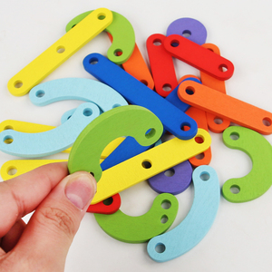 Montessori Kinder-Grafikpuzzle Kreatives Frühbildungs-Holznagelbrett Spielzeug für Kinder - Product Image 5