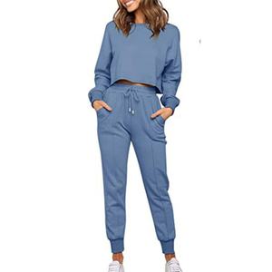 Cross-border Wholesale Women Sweatsuit Set Tracksuit 2 Piece Set Womens Hoodies Joggers Long <b>Sleeve</b> Women Crop <b>Top</b> Tracksuits - Product Image 5