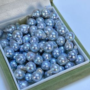 Perlas Sueltas Akoya de Agua Salada de 8-9 mm, Venta al por Mayor, Color Gris Plateado Barroco, Ligeramente Imperfectas - Product Image 2