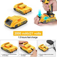 Visseuse électrique Portable sans fil 18v 24v, appareil à visser percer à main avec deux batteries, moteur sans balais