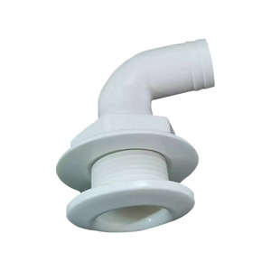 Raccord coudé à 90 degrés pour drainage de cale, connecteur de tuyau en plastique blanc pour bateaux - Product Image 1