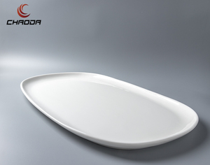Assiettes de buffet en porcelaine personnalisées pour hôtel, vaisselle de luxe en céramique, grande taille 22,5 pouces, assiettes à dîner pour restaurant - Product Image 4