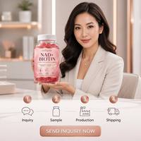 Gummies OEM à Marque Blanche NAD+ Biotine Collagène Peptides Resvératrol Beauté Énergie Cellulaire Cheveux Peau Ongles Soutien 60 Comprimés