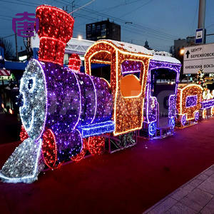 Outdoor Custom 3d Sculpture Train Colorful Holiday Led Theme Decorative <b>Lights</b> Outdoor Lighted <b>Christmas</b> Train Motif <b>Light</b> - Product Image 4