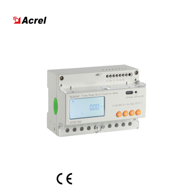 Acrel DTSD1352-C Bidirectional AC Energy Meter Three Phase Energy Meter RS485 Modbus for PV Solar Energy Management TUV IEC UL