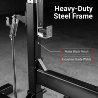 Rack de musculation multifonctionnel pour développé couché et squat, à charge par disques, en acier, usage commercial, avec système de sécurité pour la poitrine, équipement de musculation