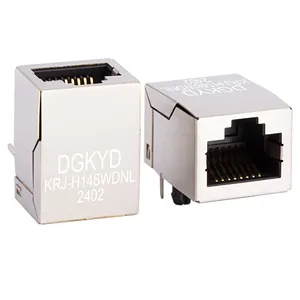 KRJ-H146WDNL 100 cơ sở duy nhất Port RJ45 Ethernet nối lọc 8 pins 8 địa chỉ liên lạc CAT5 RJ45 nối với biến áp