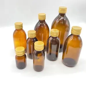30ml 60ml 100ml 125ml 150ml 200ml 250ml 500ml Pharmaceutical amber glass bottle for syrup Medicinal oral SHIJIAZHUANG ZHU bottle
