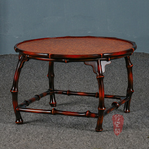 Chinese Style <b>Bamboo</b> Woven Coffee <b>Table</b> Ming Style Small Drum <b>Table</b> Handmade Living Room Tea Room Furniture - Product Image 1