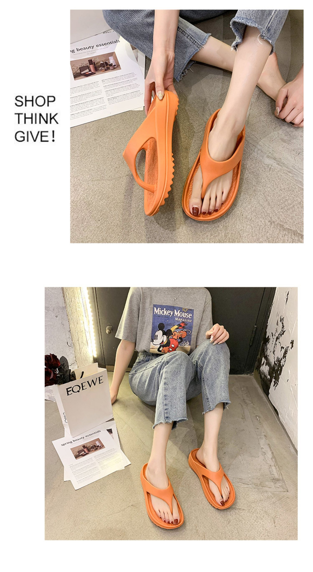 Summer Platform Flip-flops Slippers Woman Non Slip Beach Flipflops Outdoor Slides