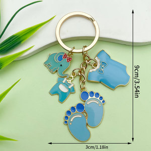 Porte-clés Bouteille de Bébé Rose et Bleue, Cadeau Commémoratif pour Parents, Mère et Père, Idéal pour Révélation du Sexe et Banquets de Bébé - Vente Flash - Product Image 4