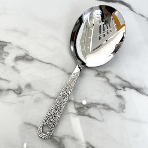 Cuchara de servir de cabeza redonda de acero inoxidable 304, colador grande de alta resistencia para uso en fiestas y buffets - Product Image 2