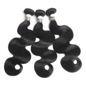 Bulk Bundle Human Hair Weave Wefts Body Wave 10-26inch Thick End 100g Natural Black Color Hair Bundles