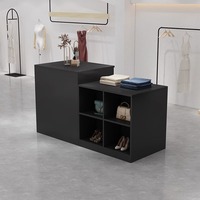 Comptoir d'îlot pour magasin de vêtements féminins, table de présentation pour chaussures et sacs, rectangulaire simple ou double face