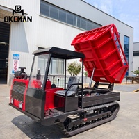 Nouveau Dumper sur chenilles OKEMAN Diesel Euro 5, direction à gauche, 5 tonnes, 57 CV, moteur Huichai, transmission manuelle 3F/1R, pour exploitation agricole à grande échelle