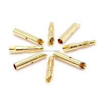 Conectores Banana GC2011-F/M de 2.0mm Chapados en Oro, Macho y Hembra, Conectores Dorados GC2011