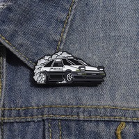 Vente chaude dessin animé cool voiture forme métal décoration pull chapeau polyvalent boucle broche badge personnalisé émail chapeau broches pour casquettes