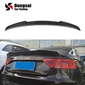 For Audi A5 S5 RS5 B8 Coupe Add V Style Carbon Fiber Spoiler Tail Wing Rear Trunk Lip Ducktail 2010+