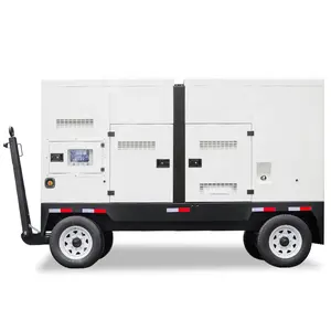 Trailer type diesel generator 75kva power by cumins 4BTA3.9-G11 engine silent type