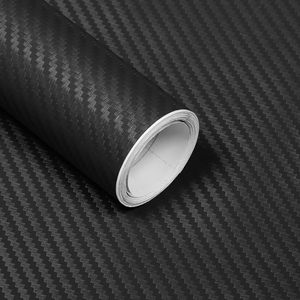 Pellicola in PVC in fibra di carbonio oro nero opaco 3D, pellicola protettiva leggera per decorazione di interni/motocicli/esterni - Product Image 1