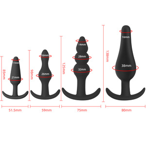 Sexbay Pode Personalizar 4 Kits de Treinamento com <span class=keywords><strong>Plug</strong></span> Anal em Silicone, Conjunto de <span class=keywords><strong>Plug</strong></span> Anal Pequeno, Médio, Grande e Grande - Product Image 5