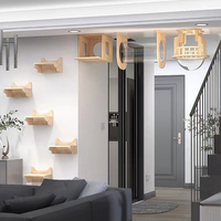 ZMaker Vente en gros Hamac pour chat en sisal avec poteau d'escalade en bois à fixer au mur