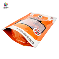 Bolsa de Mylar personalizada de alta calidad mate con ventana, bolsa con cremallera de pie para perro, gato, pollo, golosinas, bolsa de embalaje para aperitivos