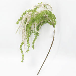 Guirnalda de <span class=keywords><strong>sauce</strong></span> llorón de lujo de 153cm, hojas de plástico suave, arco de rosas de seda, fiesta de boda, hogar, mesa, pared, jardín, Hotel, decoración al aire libre - Product Image 3