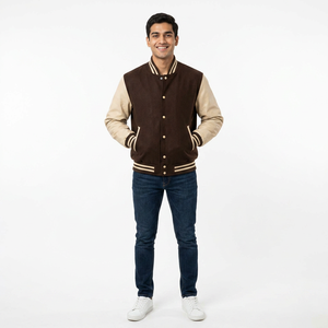 Nouveau prix bas, veste universitaire en cuir de vache, design personnalisé, veste en laine, vente en gros, veste de lettreman - Product Image 1