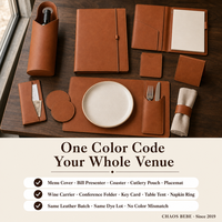 Porte-documents en cuir pour conférence, porte-documents fin en cuir, organiseur en cuir souple, porte-menu en cuir pour restaurant