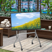 Nouveau support mobile métallique portable de 110/105/100/98 pouces pour tableaux blancs interactifs et écrans plats TV