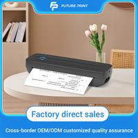 Y8 Printer dokumen kompak kantor Mobile Mini, kualitas tinggi harga rendah kualitas tinggi gigi biru tanpa tinta A4 Printer label termal portabel