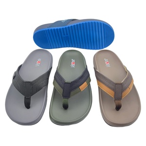 Wholesale Men's Orthopedic <b>Soft</b> EVA Flip Flops Thick Sole Non-Slip Outdoor Beach Sandals Custom Logo Wide Strap <b>Slippers</b> - Product Image 1