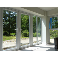 Fenêtre à battant en PVC moderne personnalisée, cadre étroit horizontal, double vitrage trempé, rupture de pont thermique pour maison, villa, insonorisation
