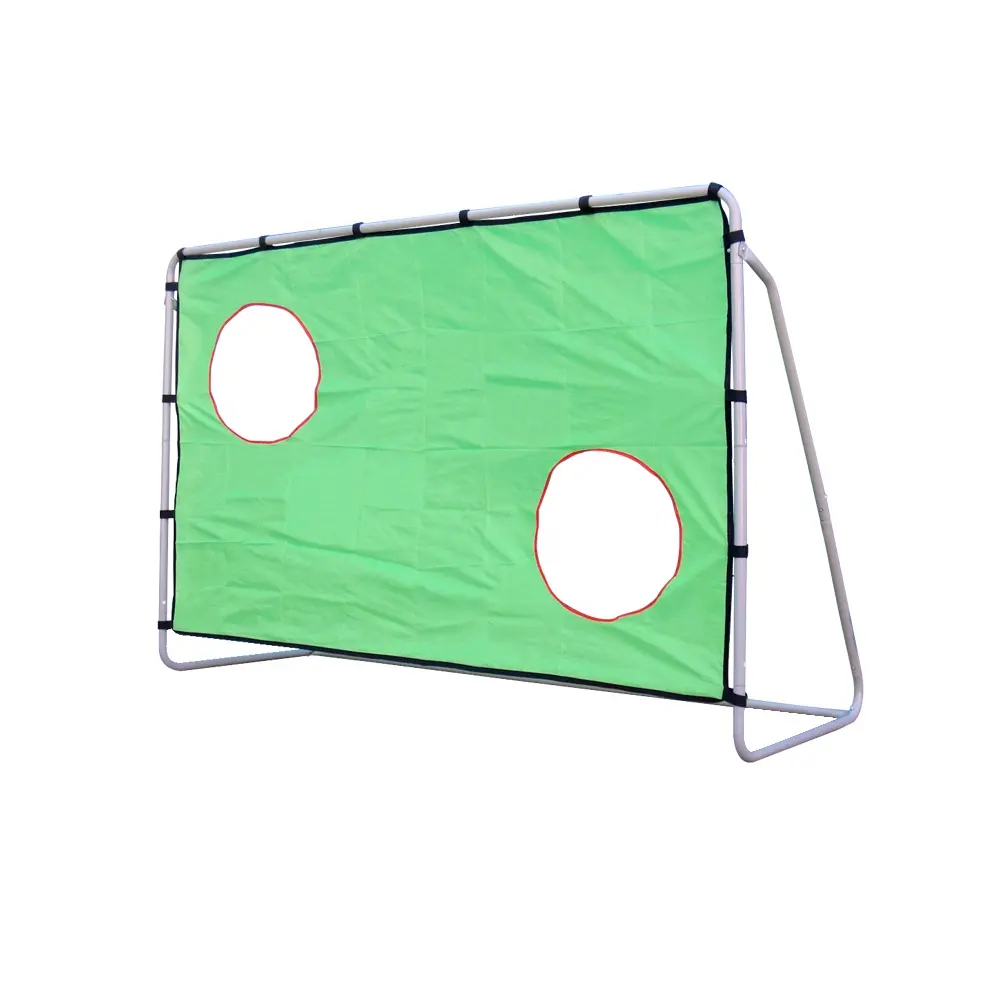 Hot sale mini easy install popular portable outdoor football goal steel frame with oxford fabric holes shooting target net