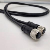 Connecteur M12 étanche IP67, câble mâle-femelle à 6 broches avec code A, fil 22AWG, 0,5m, 1m, 3m, 5m, pour machine d'automatisation