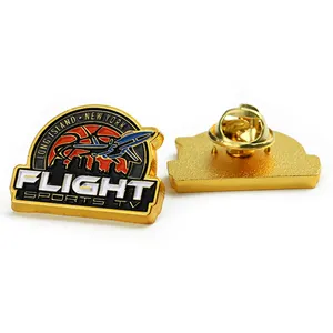 Free Artwork Personalized Metal Lapel Pin Sport Tv Pin Badge Custom Metal Zinc Alloy 3D Gold Plated Hard Soft Enamel Pin