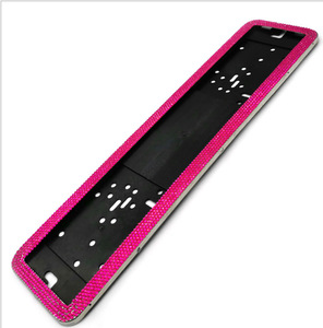 Marco de matrícula europeo con diamantes al por mayor de fábrica, marco de matrícula brillante con diamantes de imitación, marco de matrícula personalizado - Product Image 6