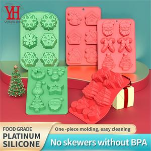 Moule à gâteau en silicone en forme de sapin de Noël, design mignon, résistant à la chaleur, pour pâtisserie et desserts, ustensile de cuisson de cuisine - Product Image 4