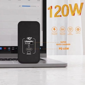 شاحن جديد من Nitride الغاليوم فائق السرعة بقوة 120 وات من CYKE متعدد المنافذ يدعم الشحن للهاتف اللوحي والكمبيوتر المحمول بقوة 503-A+C120 وات - Product Image 6