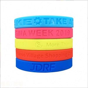 Bracelet personnalisé avec logo, bracelet en caoutchouc élastique en silicone, design gratuit - Product Image 5